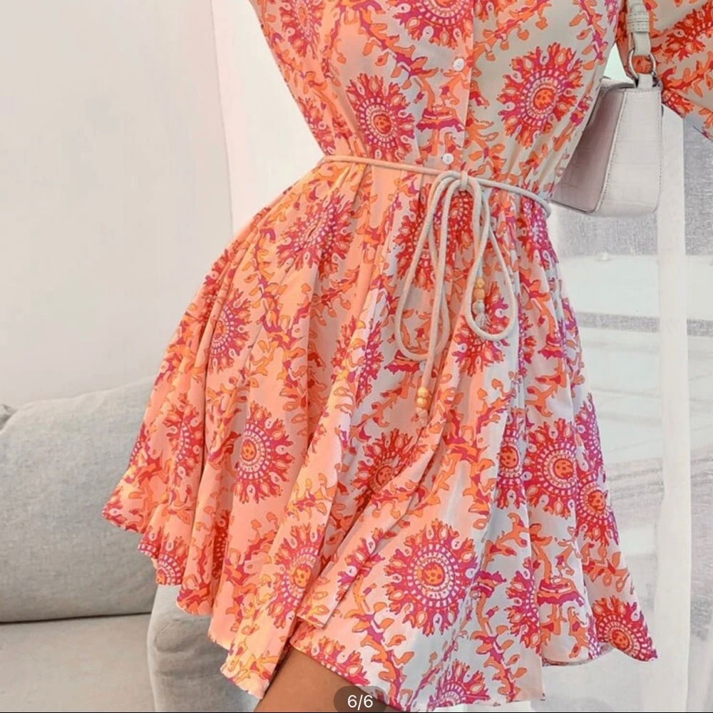 Colorful Patterned Dress - Picture 3 of 6